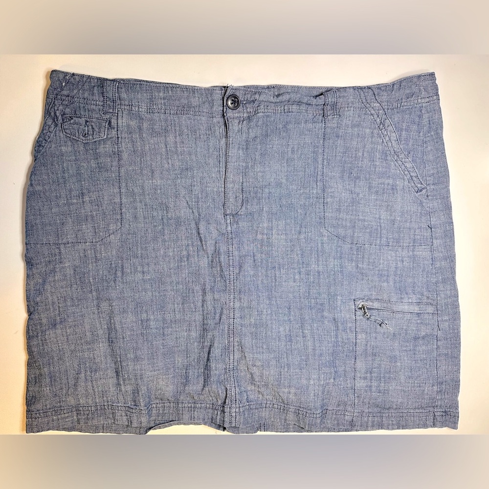 Chambray Skort